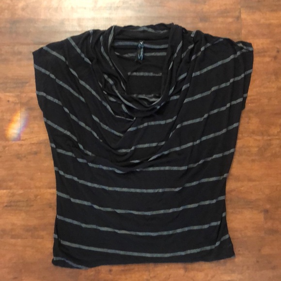 Seven7 Tops - Seven7 Luxe black and gray cowl neck-Like New!